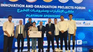 مشروع إنتاج الكهرباء من خلية وقود محلية بهيدروجين أخضر لطلاب هندسة المطرية يحصد المركز الثاني في مسابقة ملتقى الابتكارات