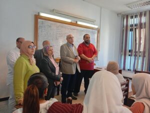 نائب رئيس جامعة دمنهور يتفقد كلية التربية 