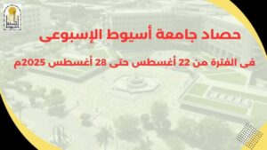 أبرز أنشطة وفعاليات جامعة أسيوط خلال أسبوع في الفترة من 22 حتى 28 أغسطس 2025