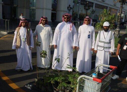 بيئة الطائف تنفذ مبادرة تشجير في تيرا مول بالتعاون مع فريق “أثمر” التطوعي