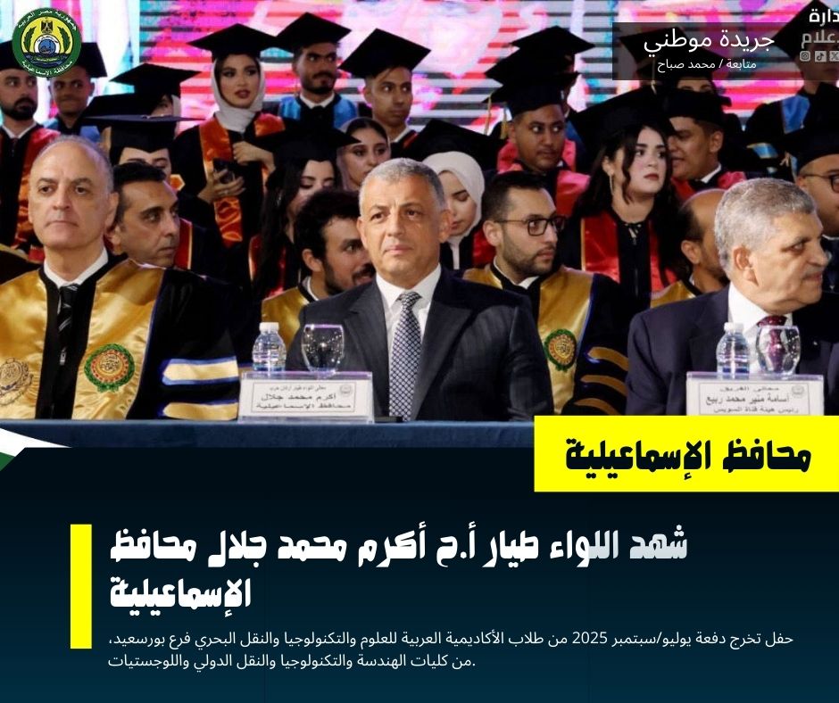 حفل تخرج دفعة يوليو/سبتمبر 2025 من طلاب الأكاديمية العربية للعلوم