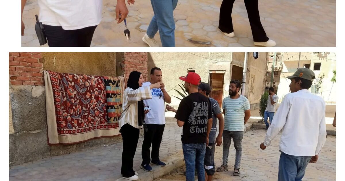 صحوة كبرى برئاسة الأستاذة حنان لطيف رئيس حى السلام ثان لإعادة الانضباط للحى