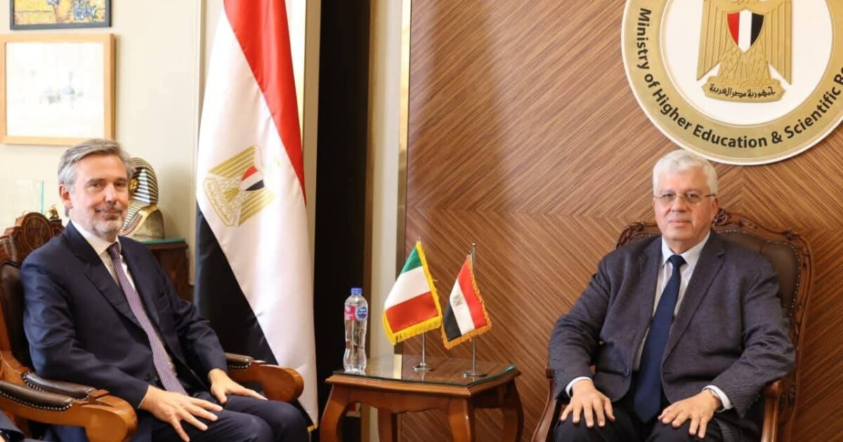 وزير التعليم العالي يستقبل السفير الإيطالي بالقاهرة