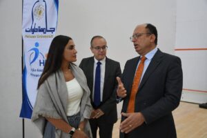 الدكتور السيد قنديل رئيس جامعة حلوان : الإسكواش إحدى الرياضات التي أثبتت مصر فيها تفوقًا عالميًا بفضل أبنائها الموهوبين