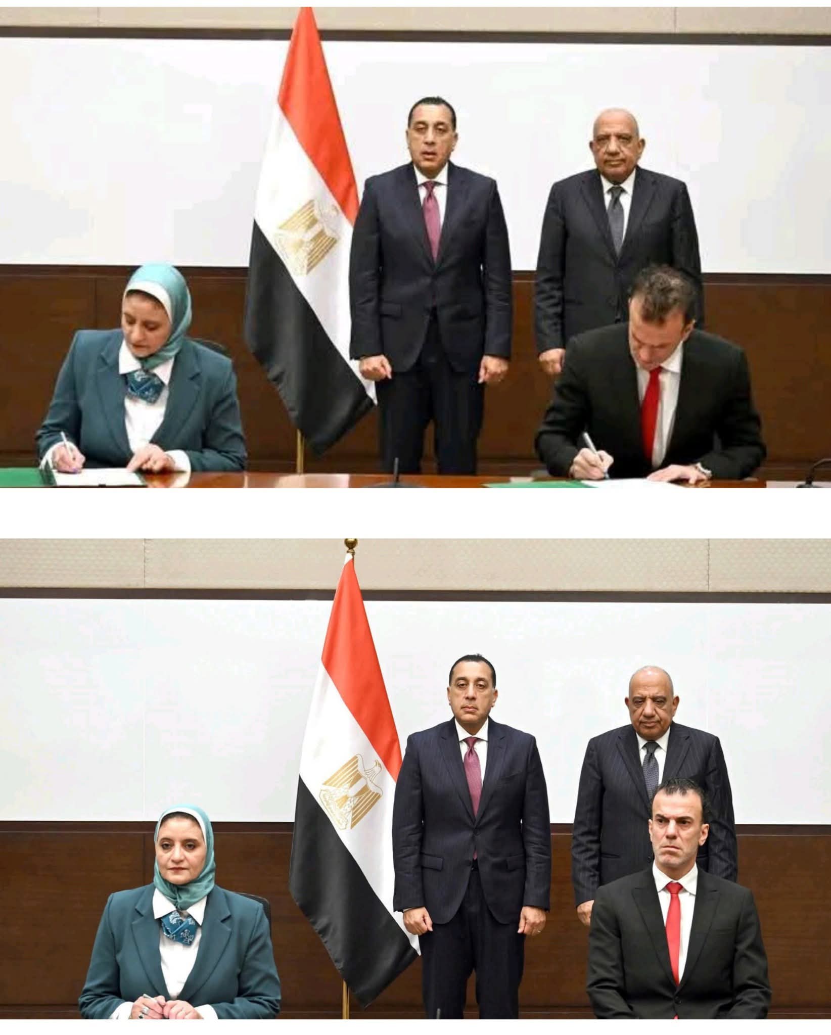 بمقر مجلس الوزراء مدبولى يشهد مراسم توقيع اتفاقية تعاون بين الشركة المصرية لنقل الكهرباء وشركة "K&K" الإماراتية 