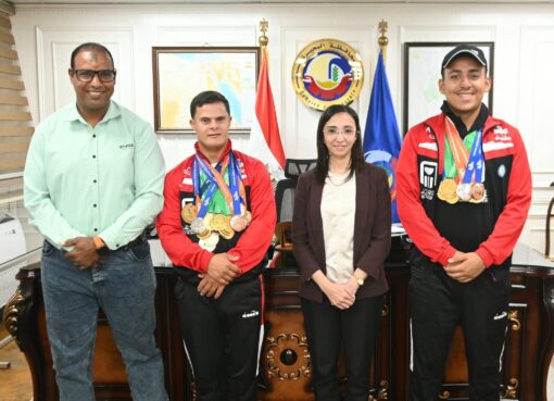 محافظ البحيرة تُكرم أبطال العالم أبناء المحافظة المتوجين ببطولة العالم لألعاب القوى لذوي الإعاقة الذهنية بأسترالياا