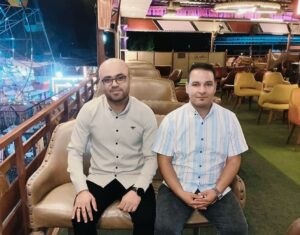 الصحفي إسلام موسى يهنئ المستشار باسم شومان بزفافه الميمون