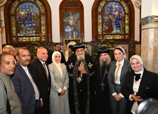 رئيس جامعة أسيوط يشارك في حفل استقبال البابا تواضروس الثاني بساحة دير السيدة العذراء
