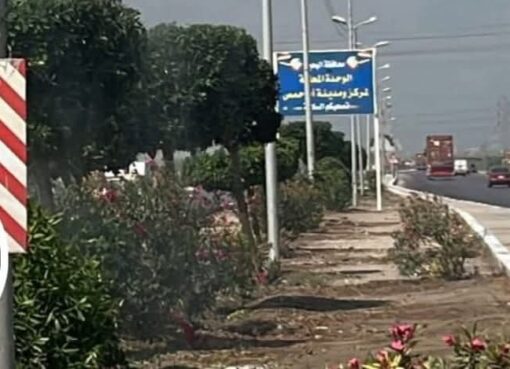 تطوير وتجميل وتشجير الطريق الزراعي بمركز أبو حمص