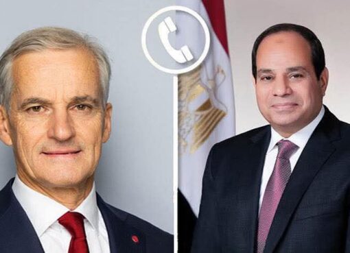 الرئيس السيسى يتلقى اتصالاً هاتفياً من رئيس الوزراء النرويجى