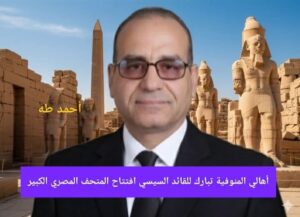 أهالي المنوفية تبارك للقائد السيسي افتتاح المتحف المصري الكبير