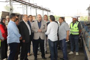 محافظ بني سويف يتفقد مصنع غاز النيل لتعبئة وتوزيع أسطوانات البوتاجاز 