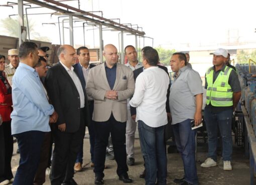 محافظ بني سويف يتفقد مصنع غاز النيل لتعبئة وتوزيع أسطوانات البوتاجاز 