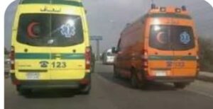 4 مصابين في تصادم سيارتين بطريق القاهرة–أسيوط الصحراوي الغربي