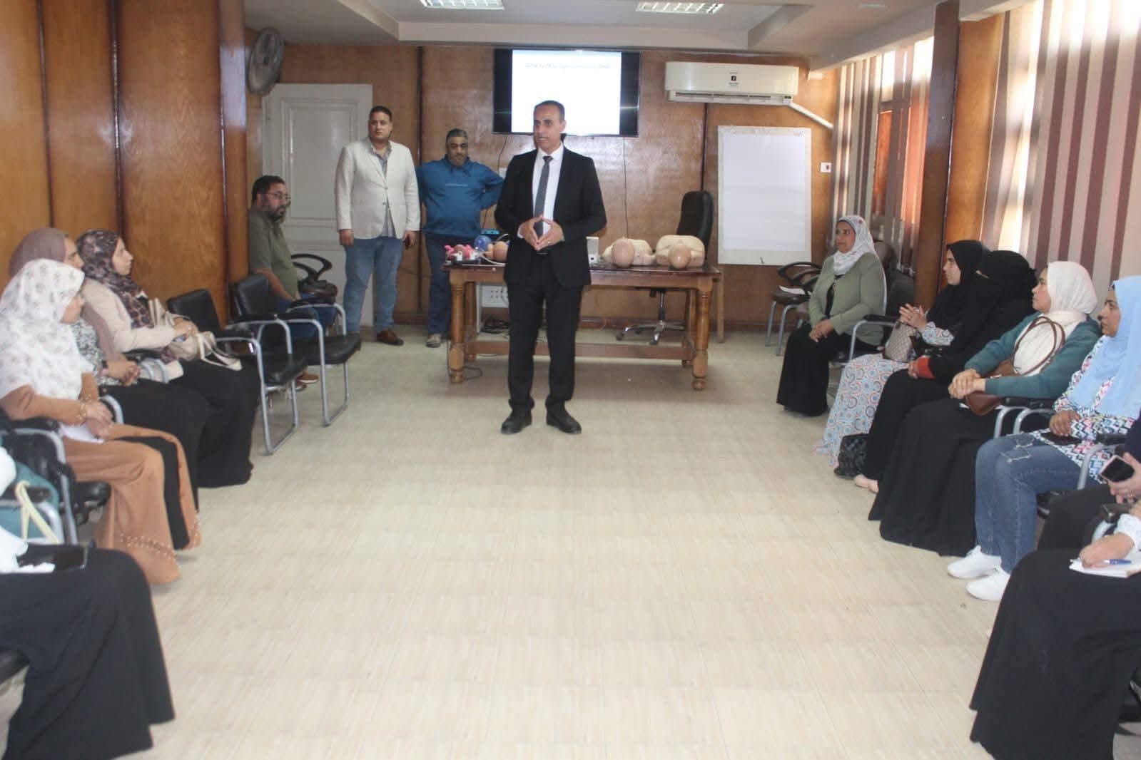 وكيل صحة بني سويف يرفع كفاءة مشرفي التمريض في مهارات الإنعاش القلبي الرئوي