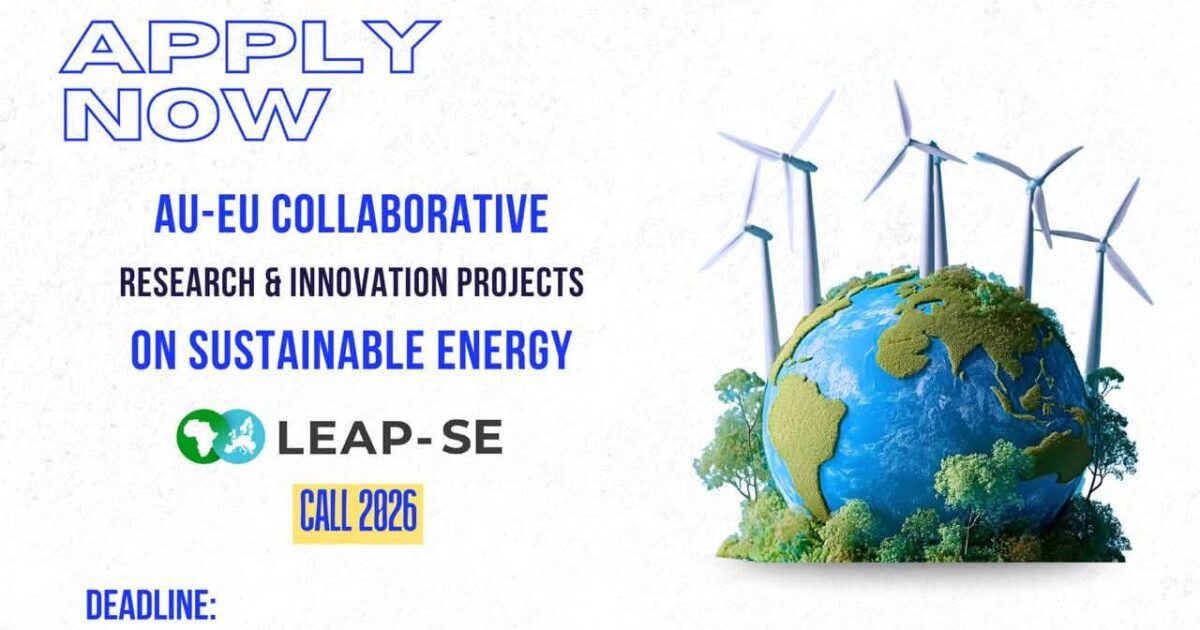 إطلاق النداء الثاني لبرنامج الشراكة طويلة الأجل بين الاتحاد الأوروبي والاتحاد الأفريقي للبحث والابتكار في الطاقة المستدامة