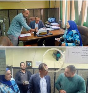 رئيس مدينة دمنهور يتابع سير العمل بالمركز التكنولوجي ويعتمد نماذج التصالح الدائمة