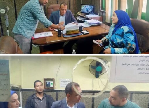 رئيس مدينة دمنهور يتابع سير العمل بالمركز التكنولوجي ويعتمد نماذج التصالح الدائمة