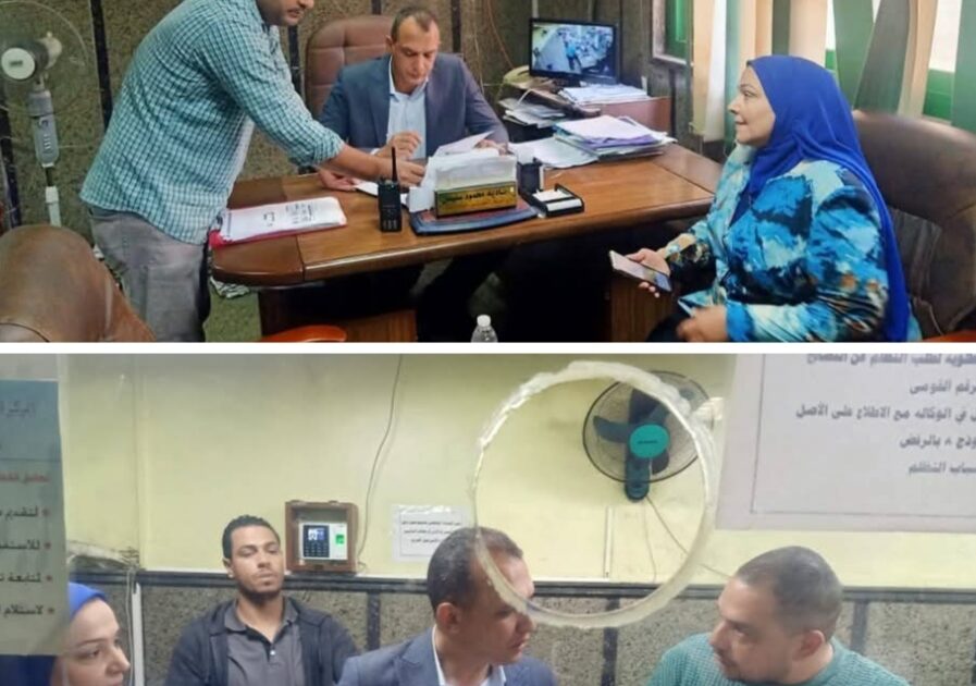 رئيس مدينة دمنهور يتابع سير العمل بالمركز التكنولوجي ويعتمد نماذج التصالح الدائمة