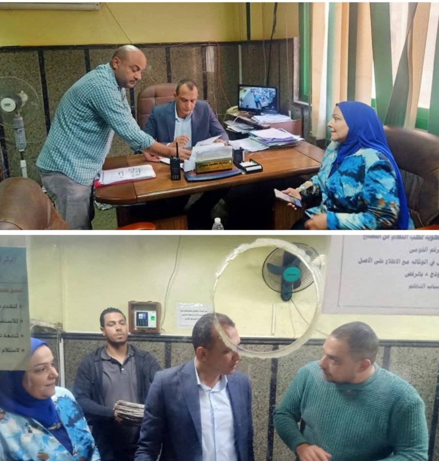 رئيس مدينة دمنهور يتابع سير العمل بالمركز التكنولوجي ويعتمد نماذج التصالح الدائمة