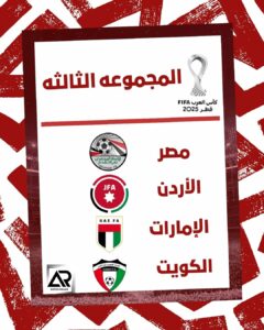 اكتمال مجموعات كأس العرب