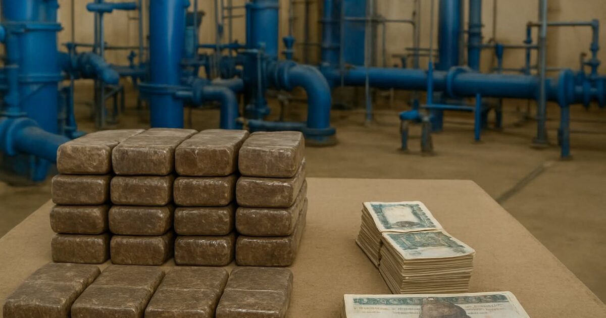 ضبط 62 طربة حشيش و140 ألف جنيه داخل محطة مياه الشرب بسمنود