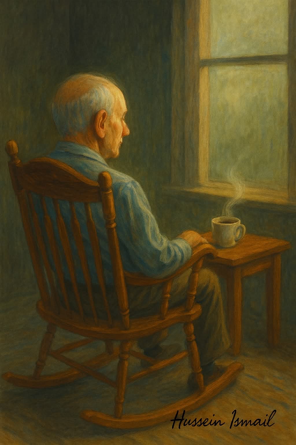 حين نظر خلفه