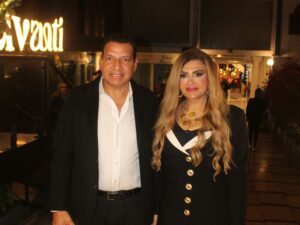 سيدة الأعمال ميرفت عطالله تحتفل بعيد ميلاد رجل الأعمال محي بدراوي