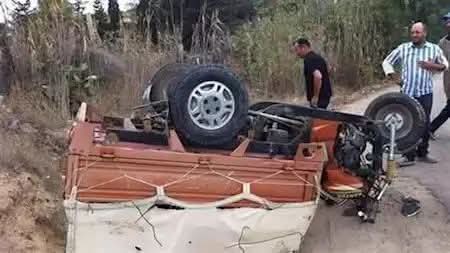 إصابة خمسة أشخاص في حادث انقلاب تروسيكل بمدخل طريق نادي قارون بالفيوم