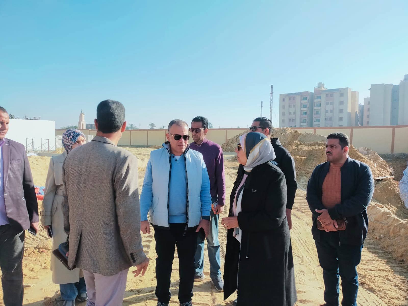 رئيس مياه الفيوم يتفقد إنشاءات المرحلة الثالثة بمحطة العزب الجديدة