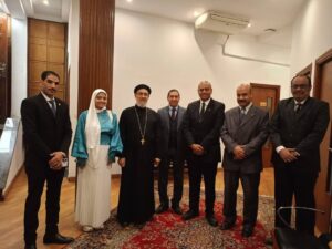 وفد المؤسسة الوطنية للشباب يشارك في قداس عيد الميلاد ويؤكد معاني الوحدة الوطنية