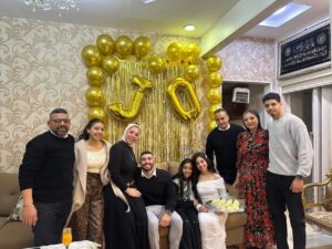 عمر العربي وجنى هاني أبطال الجمباز يحتلفلان بخطوبتهما