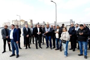 الشربيني وصابر يتفقدان مشروع حدائق "تلال الفسطاط" بمنطقة مصر القديمة