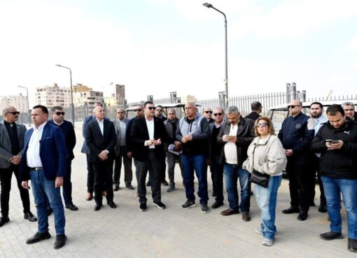 الشربيني وصابر يتفقدان مشروع حدائق "تلال الفسطاط" بمنطقة مصر القديمة