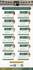 رئاسة الشؤون الدينية تصدر جدول البرنامج العلمي الدائم بالمسجد الحرام لشهر شعبان 1447هـ
