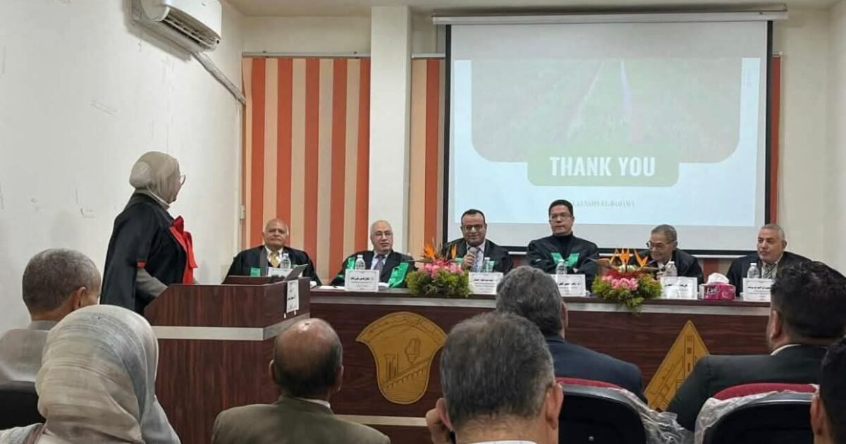 مناقشة رسالة دكتوراه لاستنباط أصناف جديدة من الأرز الهجين مقاوم للملوحة العالية