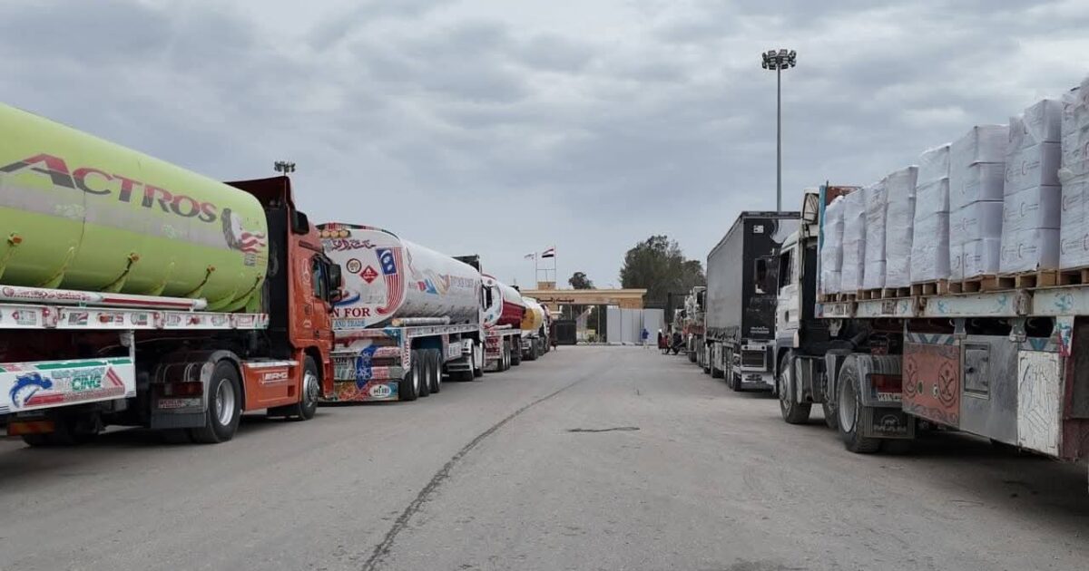 الهلال الأحمر المصري يُطلق قافلة «زاد العزة» 122 بحمولة أكثر من 212 ألف سلة غذائية و34 ألف قطعة ملابس شتوية