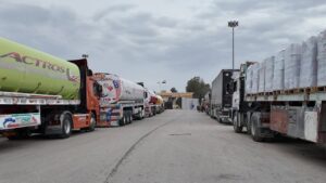 الهلال الأحمر المصري يُطلق قافلة «زاد العزة» 122 بحمولة أكثر من 212 ألف سلة غذائية و34 ألف قطعة ملابس شتوية