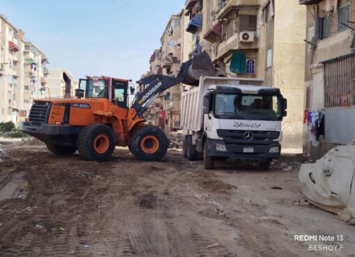 استمرار أعمال المرحلة الثانية من تطوير ورفع كفاءة حى الزهور