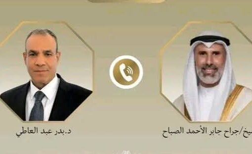 وزير الخارجية يهنئ وزير خارجية دولة الكويت الجديد بتوليه مهام منصبه