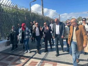 بورسعيد:حبشي يتفقد سير العمل في تطوير كورنيش بورسعيد السياحي .