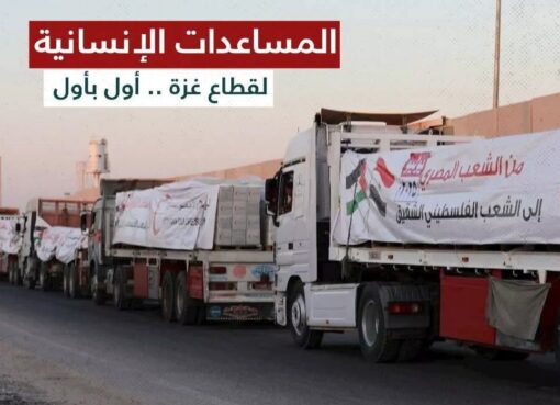 زاد العزة.. قوافل مصرية تعبر كرم أبو سالم لتغذية شريان الحياة في غزة