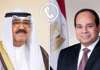 الرئيس "السيسي" يجرى اتصالاً هاتفياً بصاحب السمو الشيخ مشعل الأحمد الجابر الصباح أمير دولة الكويت الشقيقة