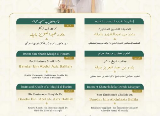رئاسة الشؤون الدينية تحدد خطيبا الجمعة في الحرمين الشريفين ليوم 1 شوال 1447هـ