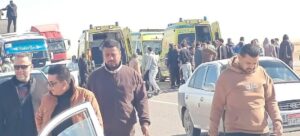 إصابة 12 في انقلاب ميكروباص قرب مصنع الأسمنت بالعريش