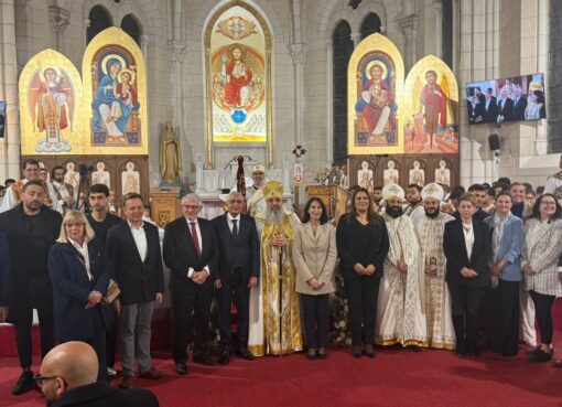 الاتحاد العام للجالية المصرية بفرنسا يشارك في احتفالات عيد القيامة المجيد بالكنيسة القبطية الأرثوذكسية بباريس