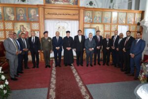 محافظ السويس وقائد الجيش الثالث الميداني ومدير الأمن والنواب وأهالي السويس يقدمون التهنئة للأخوة الأقباط بمناسبة عيد القيامة المجيد.