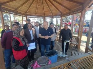 نائب محافظ الجيزة يتفقد الحدائق والمتنزهات خلال احتفالات شم النسيم بمنشأة القناطر 