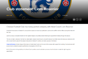 روسينيور خارج أسوار تشيلسي