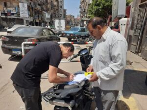جهود الوحدات المحلية لمركزى منوف وأشمون فى إجراءات تكويد مركبات الإسكوتر الكهربائي 